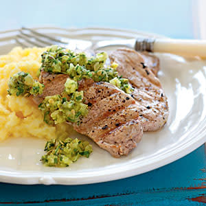 1306 Grilled Pork Tenderloin with Salsa Verde