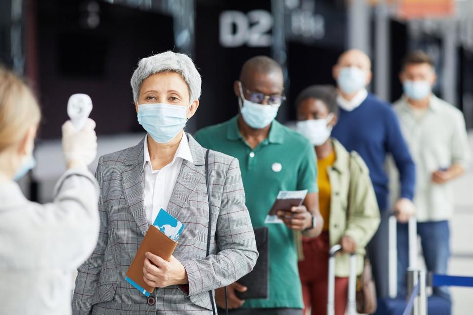 People testing at the airport