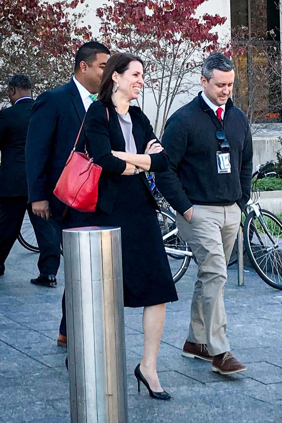 Assistant U.S. Attorney Jennifer Kerkhoff and MPD Detective Gregg Pemberton. (Ryan J. Reilly / NBC News)