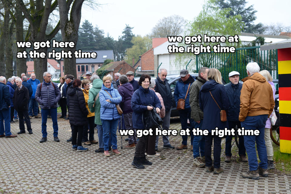 People standing in line