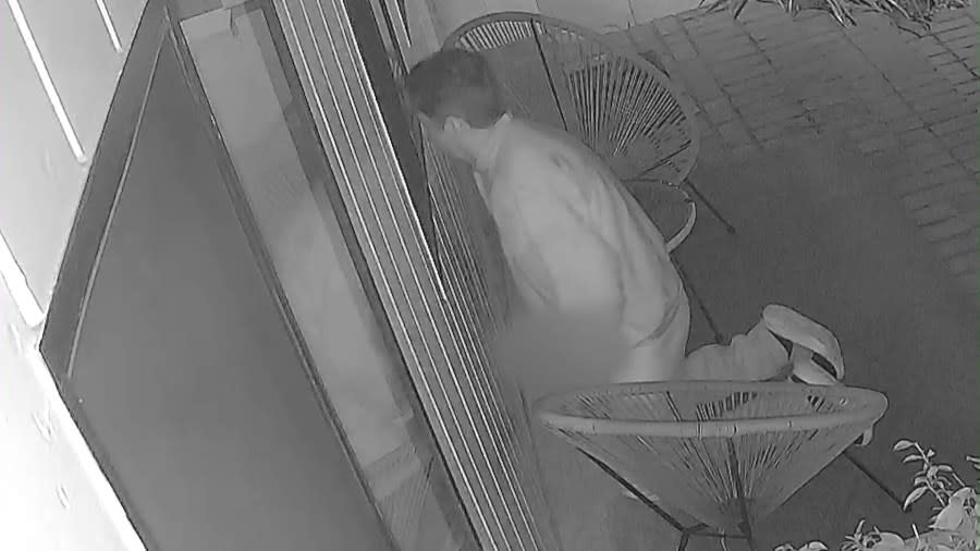 A peeping Tom seen exposing himself to a woman at her home in West Los Angeles in March 2024. (Los Angeles Police Department)