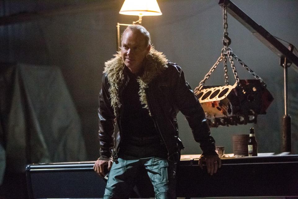 The Vulture (Michael Keaton) has dual roles as supervillain and family man in 