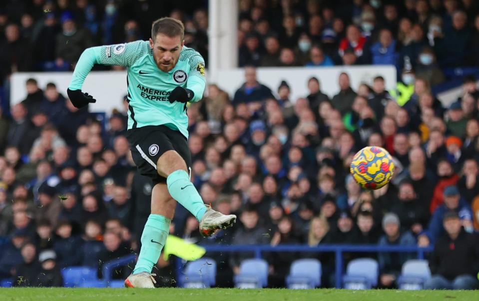 Alexis Mac Allister - Alexis Mac Allister and Brighton kill the mood at Goodison Park and heap pressure on Rafael Benitez - GETTY IMAGES