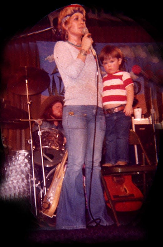 Nashville musician Waylon Payne is shown here as a young child onstage with his mother, singer Sammi Smith in the mid-70s.