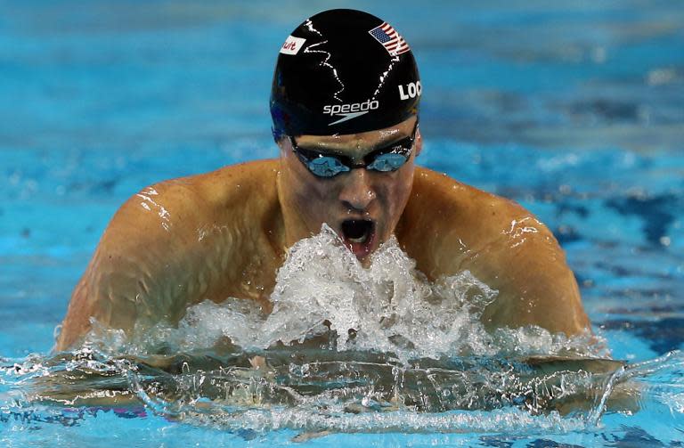 Ryan Lochte competes in the 100m Individual Medley semi-final at the FINA World Swimming Championships in Doha on December 6, 2014