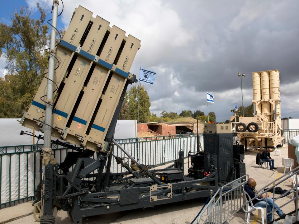 Israeli Air Defense Systems are seen during a ceremony inaugurating a joint U.S.-Israeli missile interceptor at the Hatzor Air Base, Israel. Sunday, April 2, 2017.