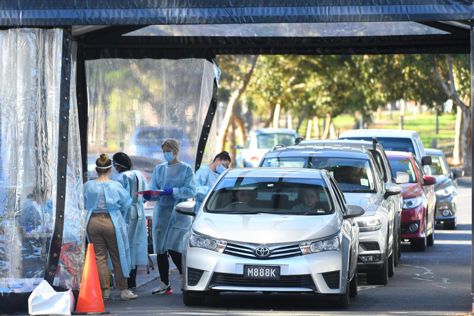 Testing has ramped up across Melbourne since the surge in cases. Source: AAP