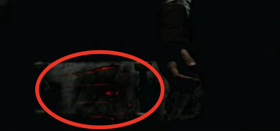 Peter's Spider-Man symbol flashing over his skateboard on the train in "The Amazing Spider-Man"