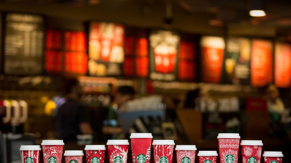 starbucks red holiday cups photographed on november 9, 2016 joshua trujillo, starbucks