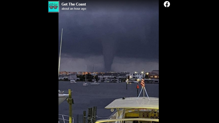 The towering waterspout appeared early Tuesday, Aug. 16, the Okaloosa County Sheriff’s Office reports.