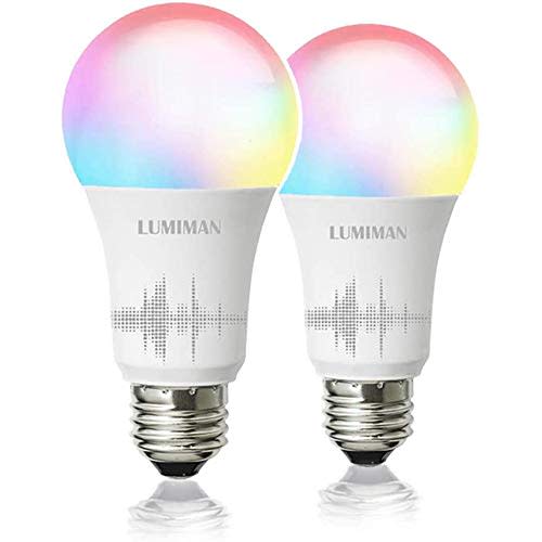 Smart WiFi Light Bulb, LED RGBCW Color Changing, Compatible with Alexa and Google Home Assistan…