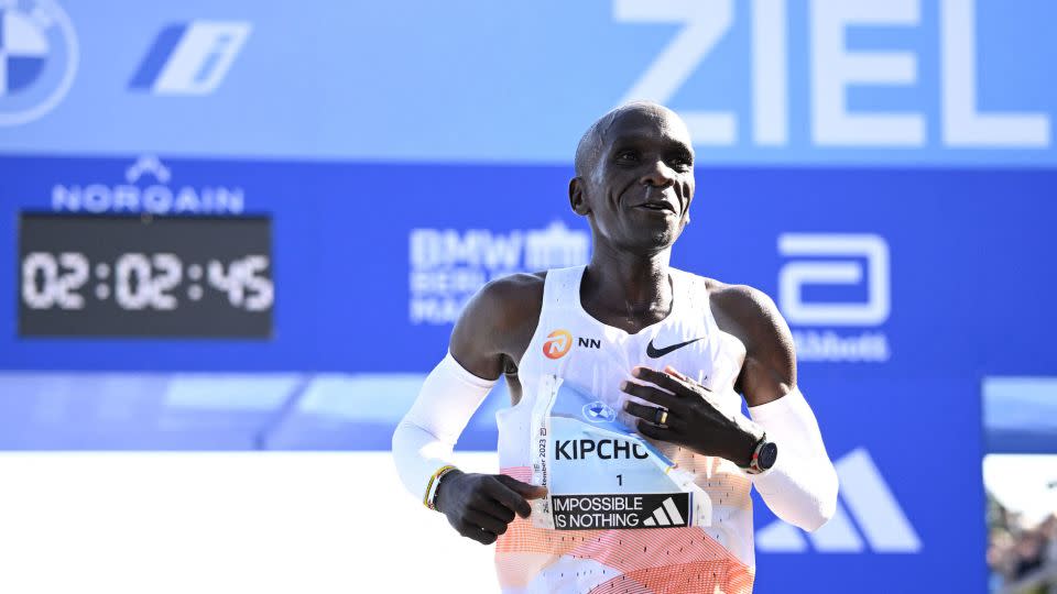 Eliud Kipchoge wins this year's Berlin Marathon. - Tobias Schwartz/AFP/Getty Images