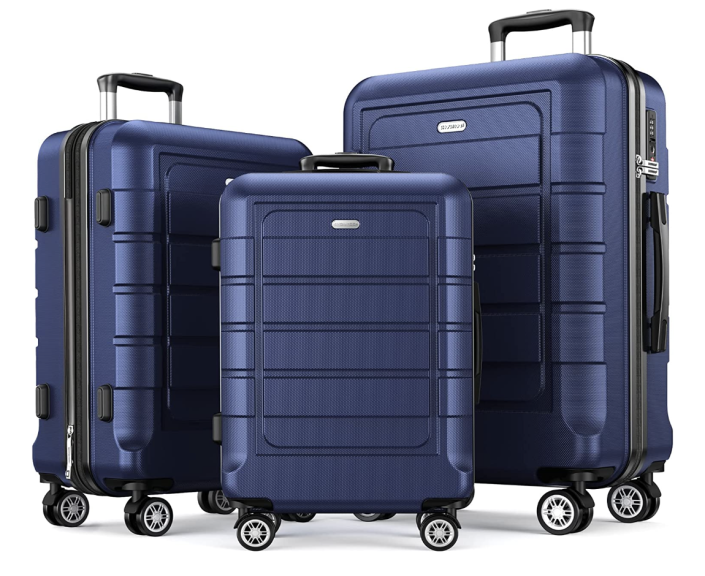 SHOWKOO Luggage Set in blue (Photo via Amazon)