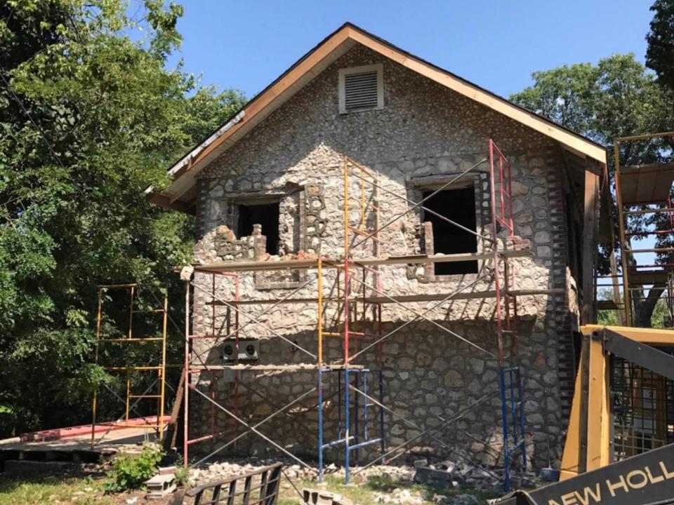 The chapel as it is being restored.