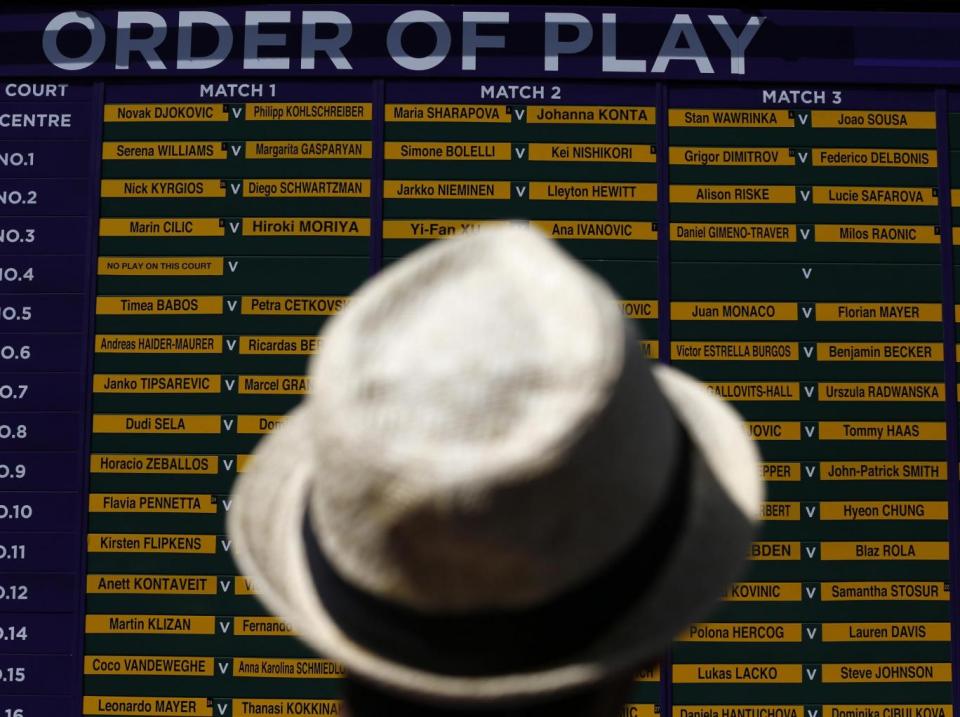 The order of play is announced every evening (Getty)