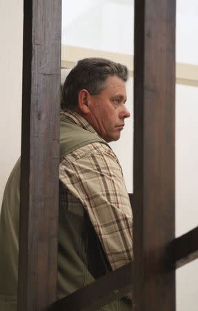 Zimbabwean hunter Theo Bronkhorst waits to appear in Hwange magistrates court, July 29, 2015. REUTERS/Philimon Bulawayo