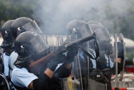 Protesters demonstrate against a proposed extradition bill in Hong Kong