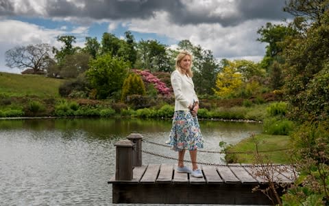 Lady Marina Cowdray in the garden of Cowdray House - Credit: Andrew Crowley