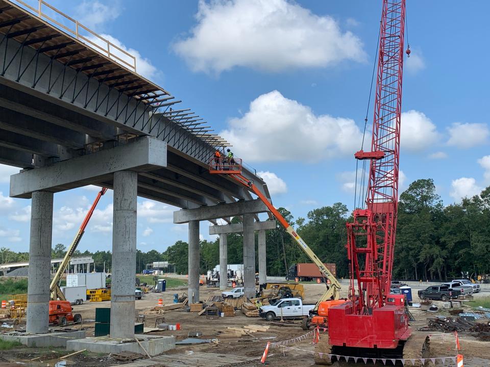 The two-year construction project to ease traffic at the 16@95 interchange is halfway complete, according to the Georgia Dept. of Transportation. The $260 million roadwork will add two new bridges that will act as ramps onto and off of I-95, and widen I-16 between Interstates 516 and 95.
