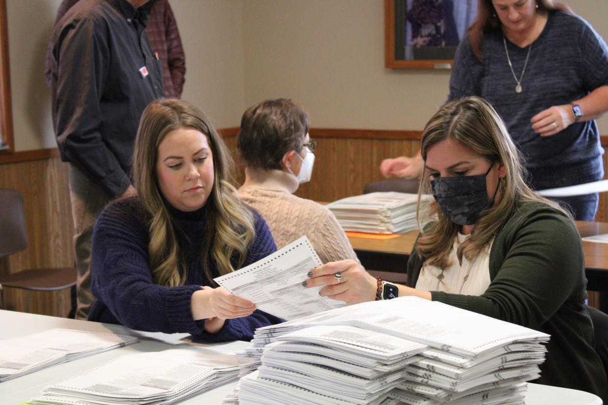 Ballot recounting was in full swing at the Charlevoix Township Hall on Dec. 12. Only Proposal 3 was recounted in Northern Michigan.