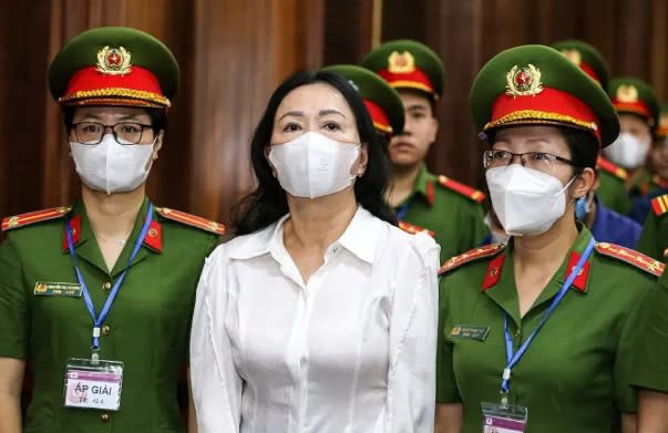 越南女首富張美蘭因涉及亞洲最大金融詐騙案，4月11日被判處死刑。   圖 : 翻攝自視覺中國