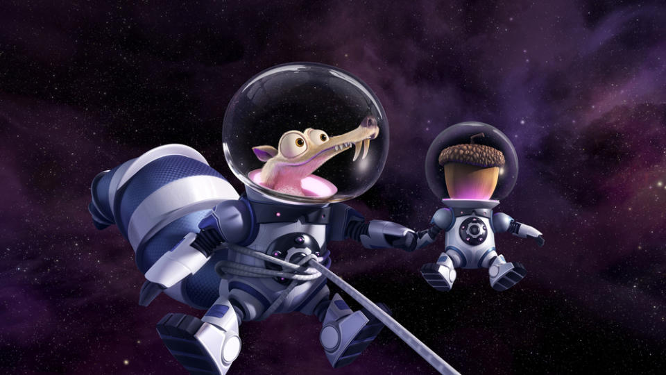 Scrat verfolgt die Nuss im Universum