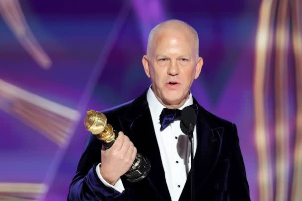 PHOTO: This image released by NBC shows Ryan Murphy accepting the Carol Burnett Award during the 80th Annual Golden Globe Awards on Jan. 10, 2023, in Beverly Hills, Calif. (Rich Polk/NBC via AP)