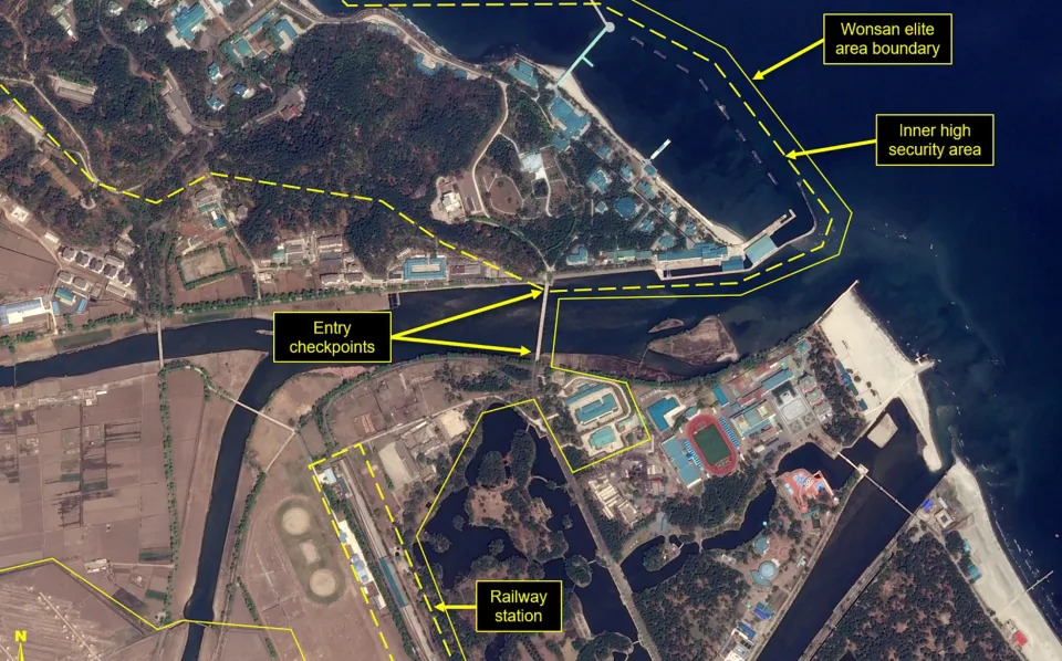 A satellite image taken over Wonsan in 2020 - Reuters