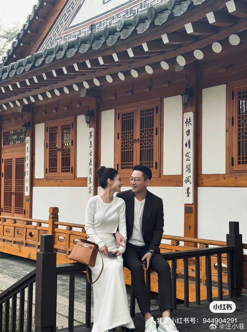 汪小菲和未婚妻Mandy到韓國旅遊。（圖／翻攝微博）