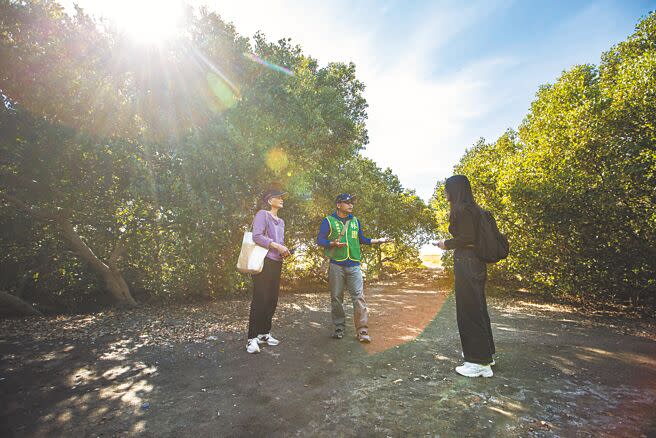 林園溼地公園蘊育紅樹林、水母、候鳥、魚類等豐富生態資源，也是當地居民的休閒祕境。（袁庭堯攝）