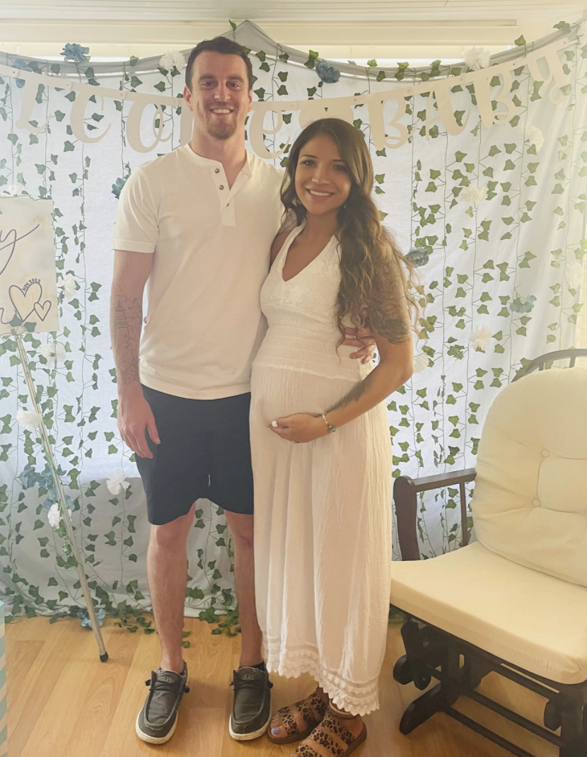 Clayton Osteen and Victoria Pacheco at their baby shower.