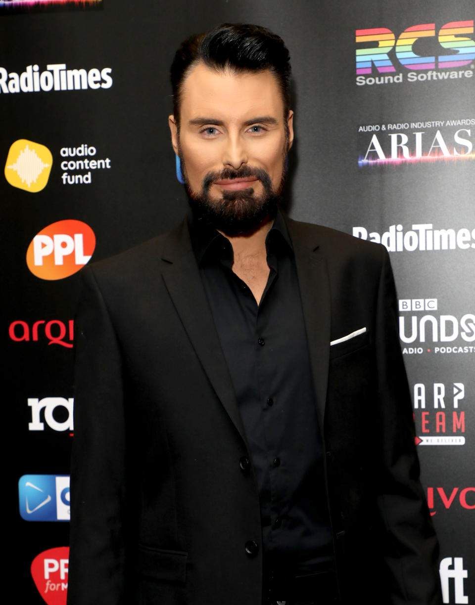 Rylan Clark-Neal attending The Audio and Radio Industry Awards held at The London Palladium, London.