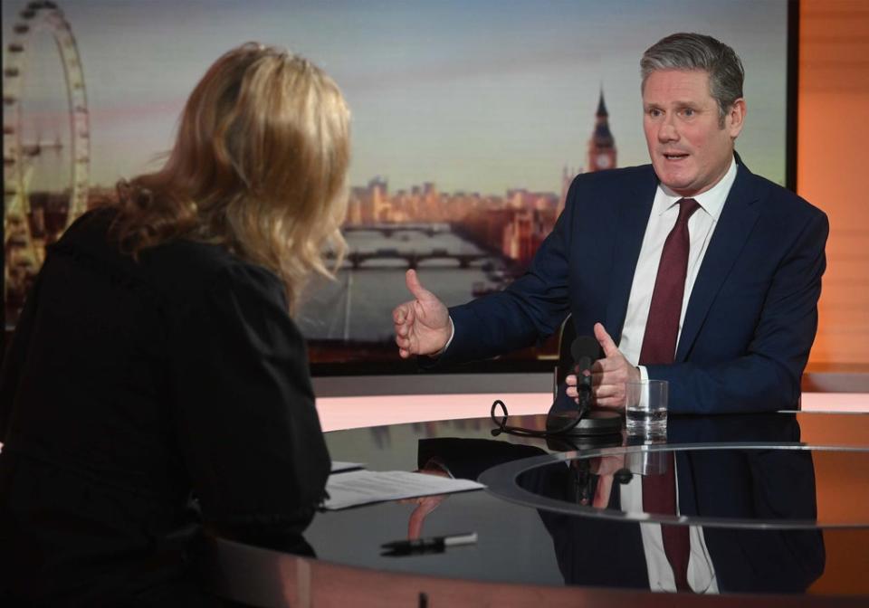 Sir Keir Starmer said Labour would back the easing of restrictions on January 26 if the move is backed by science (Jeff Overs/BBC/PA) (PA Media)