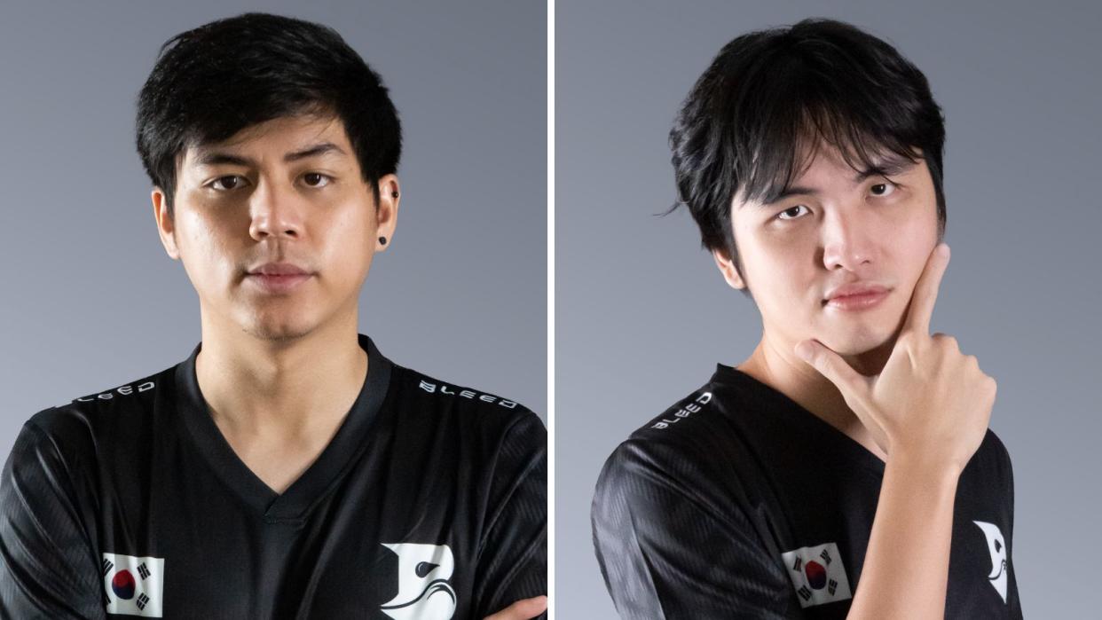 DJ and iceiceice have joined Singaporean organisation Bleed Esports' Dota 2 team for the second Tour of the 2023 Dota Pro Circuit season. (Photos: Bleed Esports)