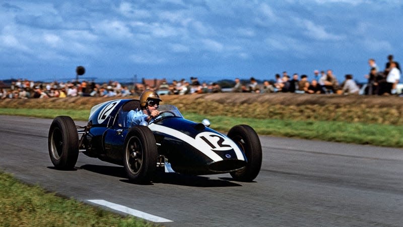A photo of the 1959 Cooper Formula 1 car. 