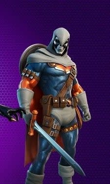 Taskmaster Fortnite skin poses with a sword