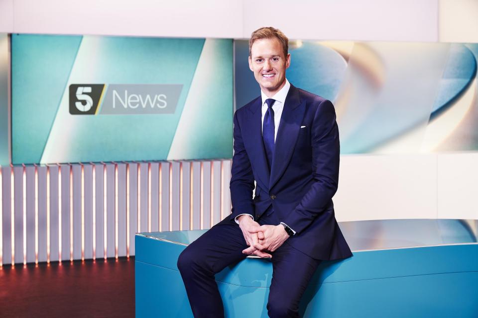 Dan Walker hosts Channel 5's 5pm news