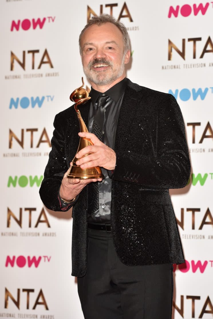 Graham Norton scooped the Special Recognition gong at the NTAs on Wednesday (WENN)