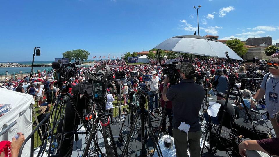 <div>Campaign rally for Donald Trump in Racine</div>