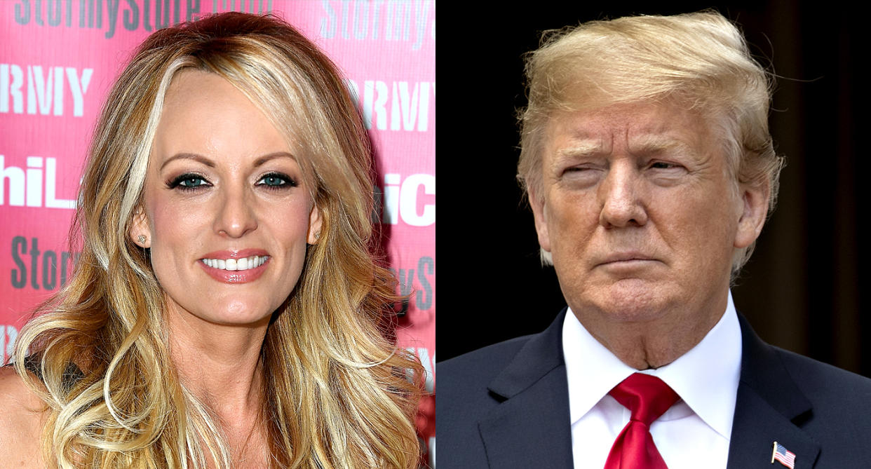 Stormy Daniels and Donald Trump. (Photo: Getty Images)