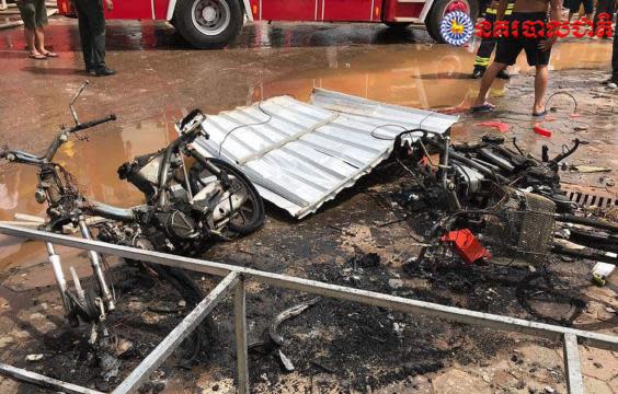 British teacher Zoe Eleftheriou and American Abigail Alexander were seriously injured in an explosion at a petrol station in Siem Reap, Cambodia, on 14 August 2019. (Cambodia Police)