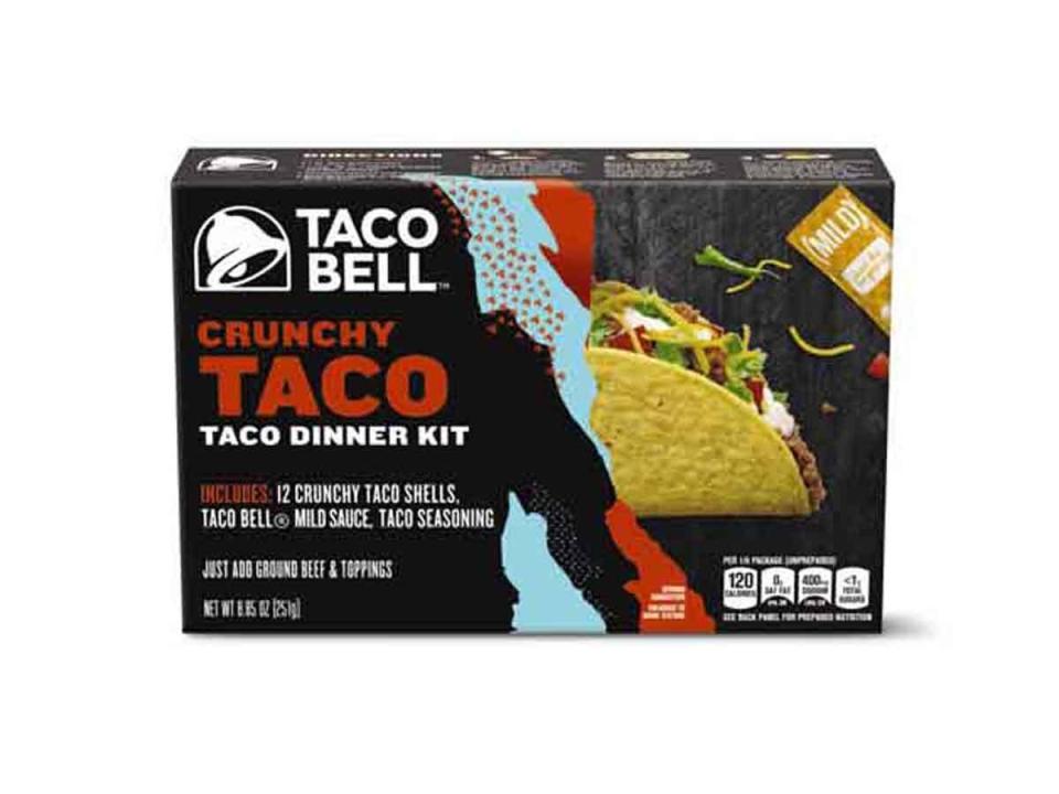 Aldi Taco bell crunchy taco kit in black box