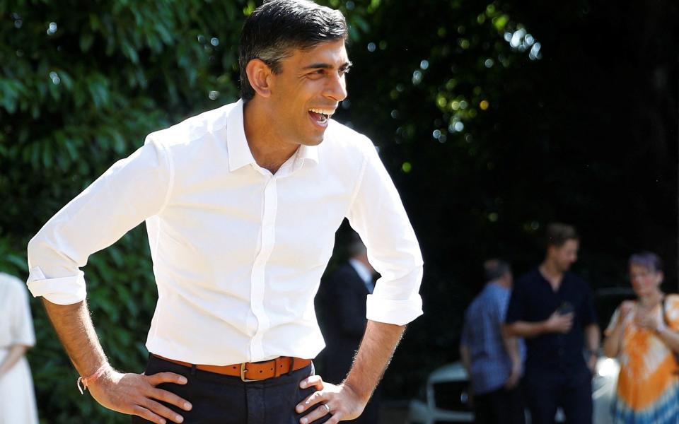 Rishi Sunak, the Tory leadership contender, is pictured attending a campaign event in Tunbridge Wells today - Getty Images Europe