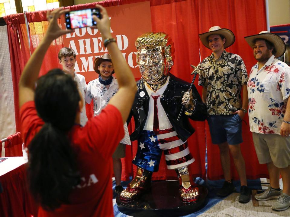 Trump statue CPAC 2021