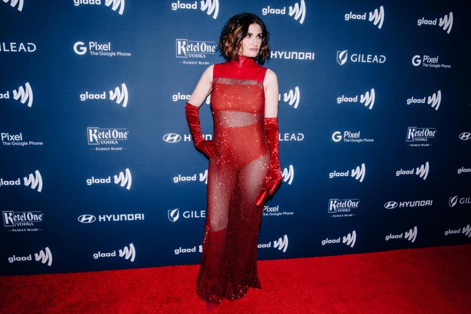 Idina Menzel at the 34th Annual GLAAD Media Awards held at the New York Hilton Midtown on May 13, 2023 in New York City.