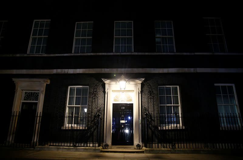 10 Downing Street after British Prime Minister Boris Johnson was taken into the intensive care unit in hospital