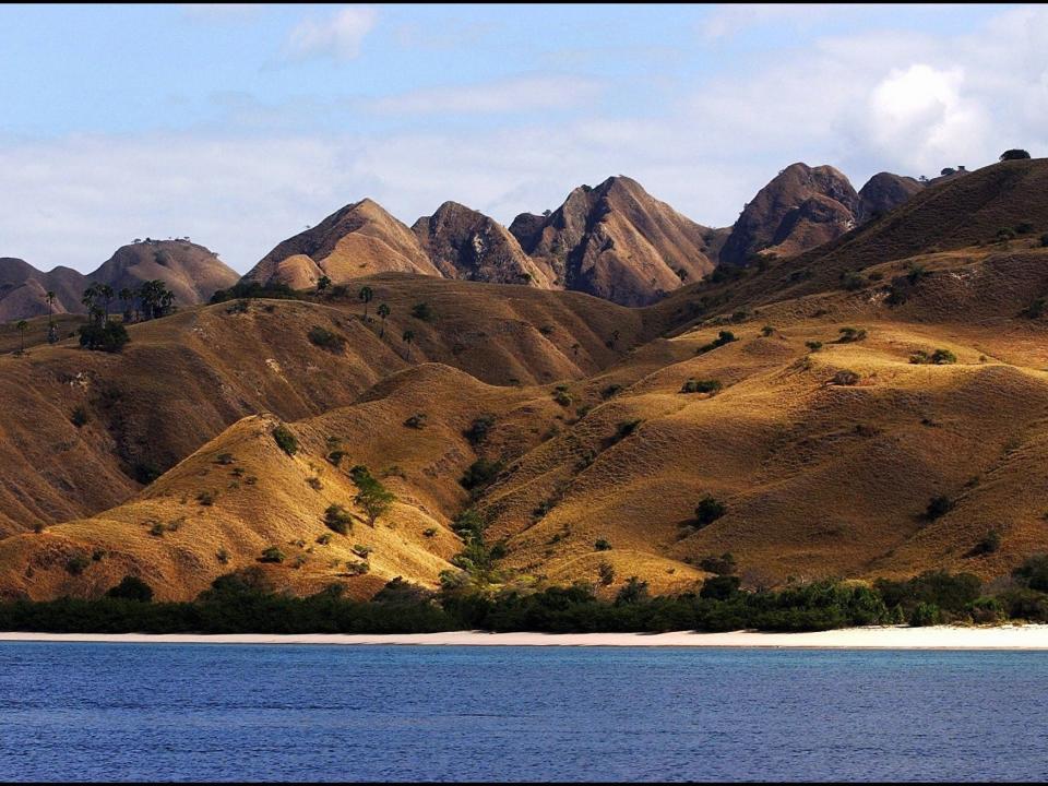 A view of an island in Komodo National Park.