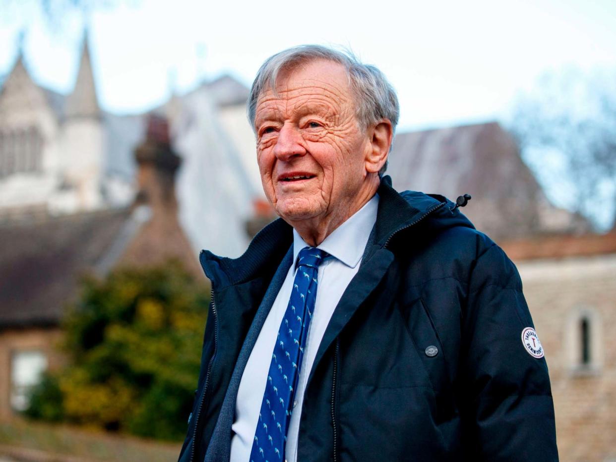 Lord Alf Dubs outside the Houses of Parliament, 20 January 2020: AFP via Getty