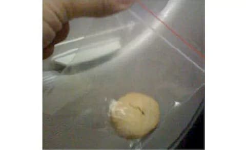 A cookie served by Virgin Atlantic which "appears to be in an evidence bag from the scene of a crime"