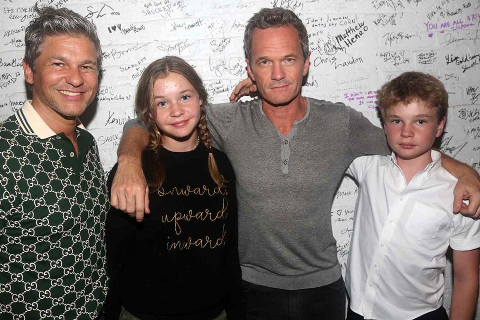 <p>Bruce Glikas/WireImage</p> From Left: David Burtka, Harper Grace Burtka-Harris, Neil Patrick Harris, Gideon Burtka-Harris